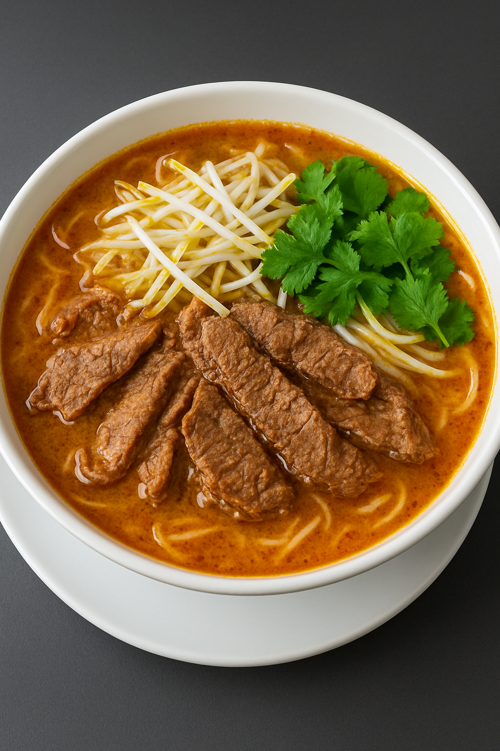Delicious Spicy Beef Satay Pho at Mekong Restaurant in Calgary, AB